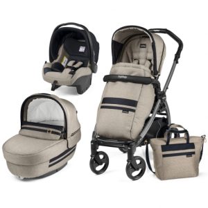 Mister Baby - Καρότσι Peg Perego Book 51 Elite Modular 3 in 1 Completo With Bag Luxe Ecru