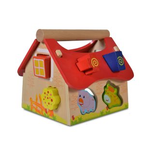 Mister Baby - 2044 Wooden educational house with animals 13 pcs