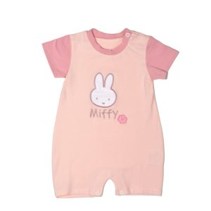 Mister Baby - Miffy Des.12 Φορμάκι Καλοκαιρινό Ροζ Ανοιχτό Με Κέντημα 3-6 Mηνών/62 cm