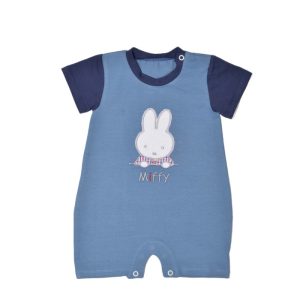Mister Baby - Miffy Des.19 Φορμάκι Καλοκαιρινό Μπλε Μεσαίο Με Κέντημα 3-6 Mηνών/62 cm