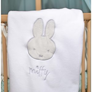 Mister Baby - Miffy Des.55 Κουβέρτα Κούνιας Fleece με Γκρι κέντημα 100x140