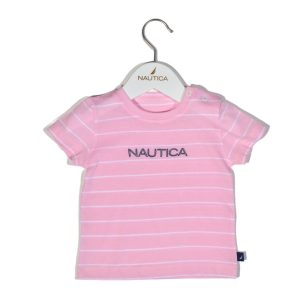 Mister Baby - Nautica Des.12 T-Shirt  Jersey Organic Ροζ Ριγέ 86cm 12-18 μηνών