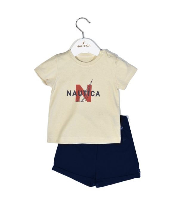 Mister Baby - Nautica Des.14 Σετ T-Shirt & Shorts Jersey Beige/Navy 86cm 12-18 μηνών