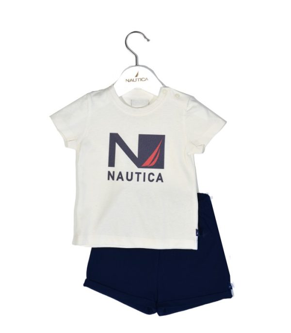 Mister Baby - Nautica Des.17 Σετ T-Shirt & Shorts Jersey Ecru/Navy 86cm 12-18 μηνών