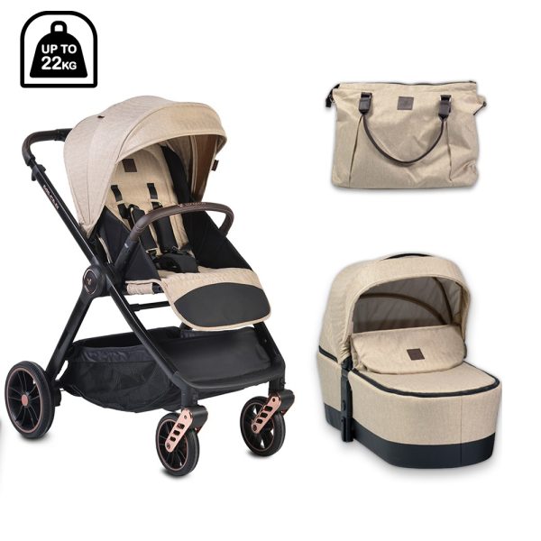 Mister Baby - Καρότσι Cangaroo Macan 3in1 Beige I-size