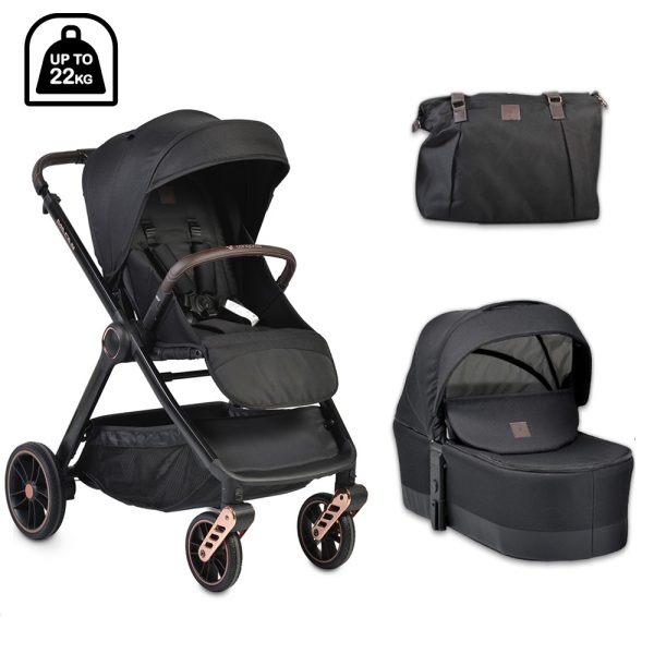 Mister Baby - Καρότσι Cangaroo Macan 3in1 Black I-size