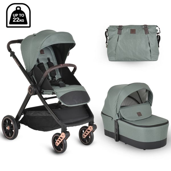 Mister Baby - Καρότσι Cangaroo Macan 3in1 Green I-size