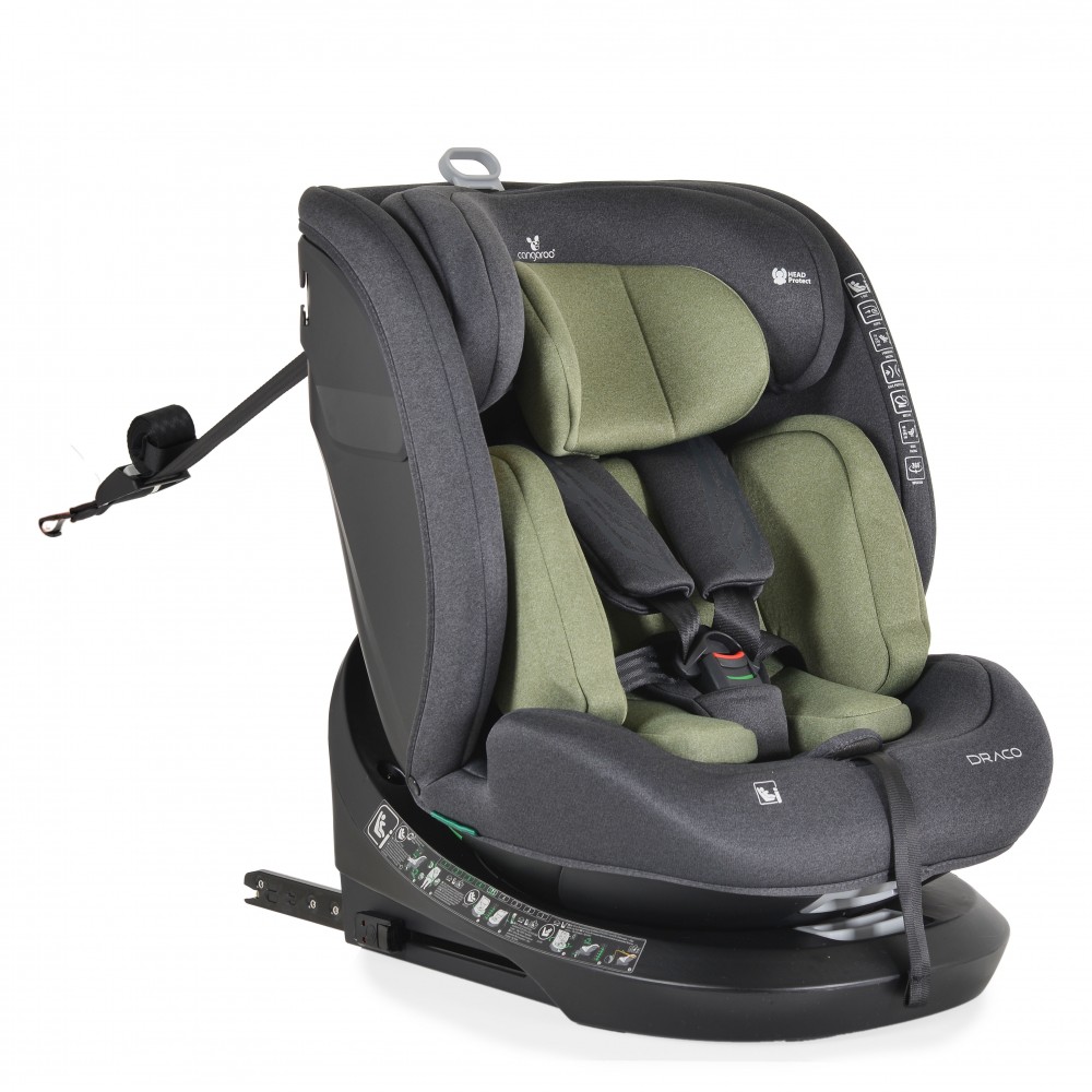 Mister Baby - Κάθισμα αυτοκινήτου Cangaroo I-size Draco 40-150cm Olive Green