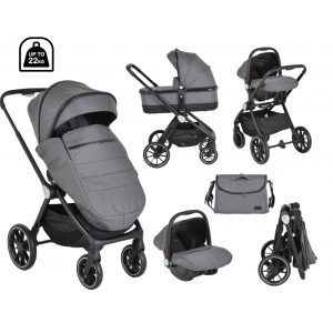 Mister Baby - Καρότσι Cangaroo Cristiano 3in1 Dark Grey