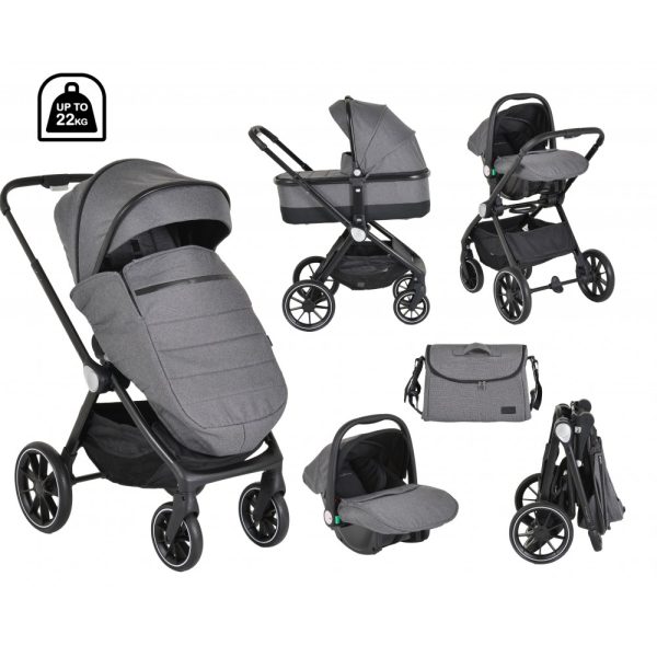 Mister Baby - Καρότσι Cangaroo Christiano 3in1 Dark Grey