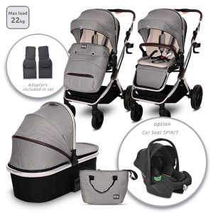 Mister Baby - Καρότσι Lorelli Glory 3in1 Grey